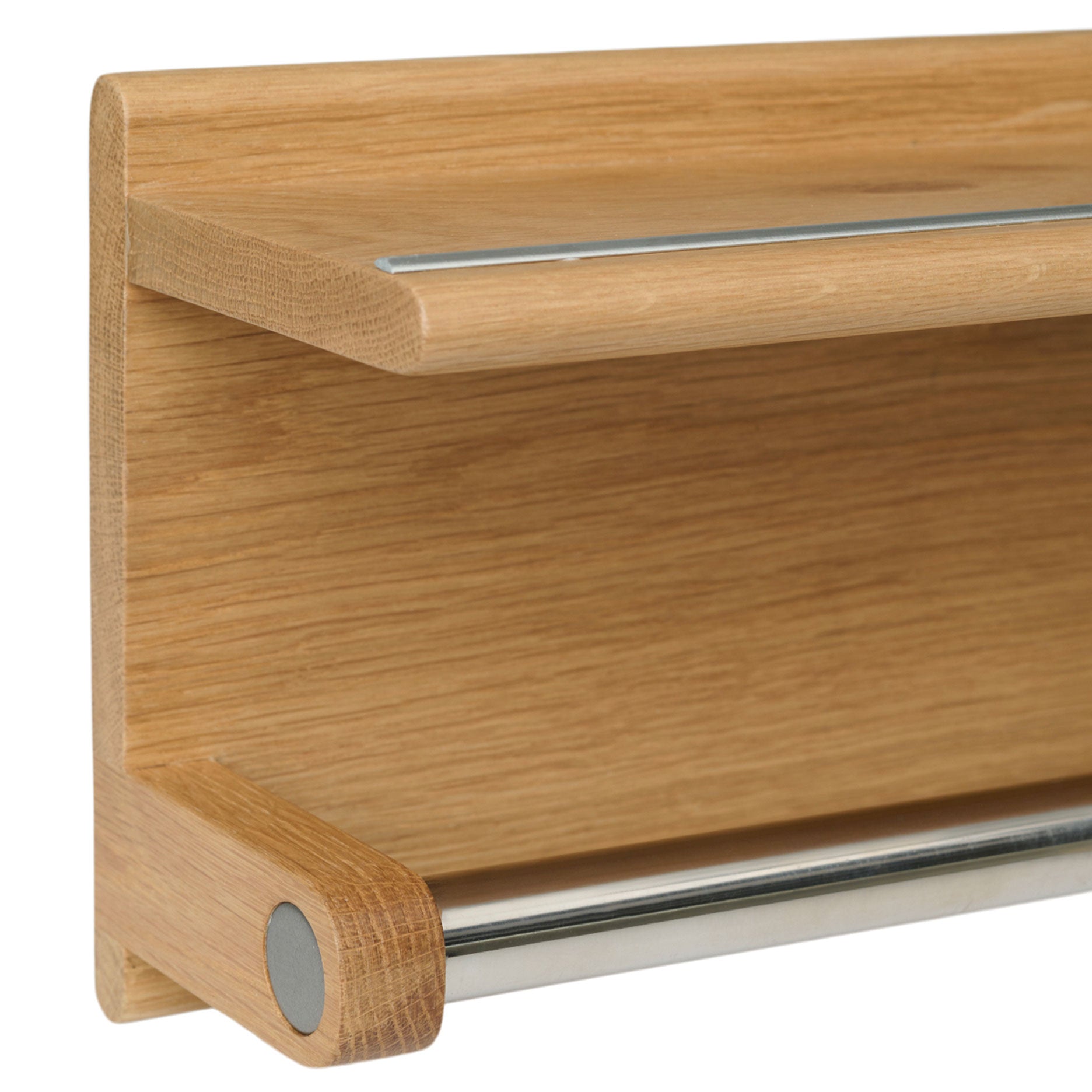 Wood II håndklædeholder i egetræ, L60 cm